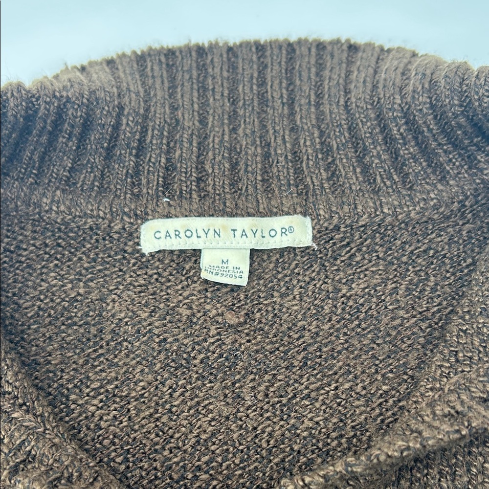 Carolyn Taylor women’s V-Neck Sweater - Rich Brown - Picture 3 of 16